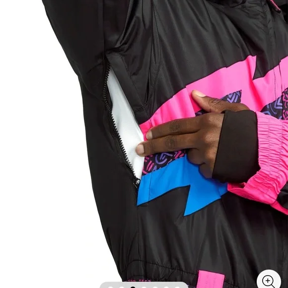 NWT TipsyElves Men’s Night Run Snow Suit in black, blue and pink - Picture 4 of 11